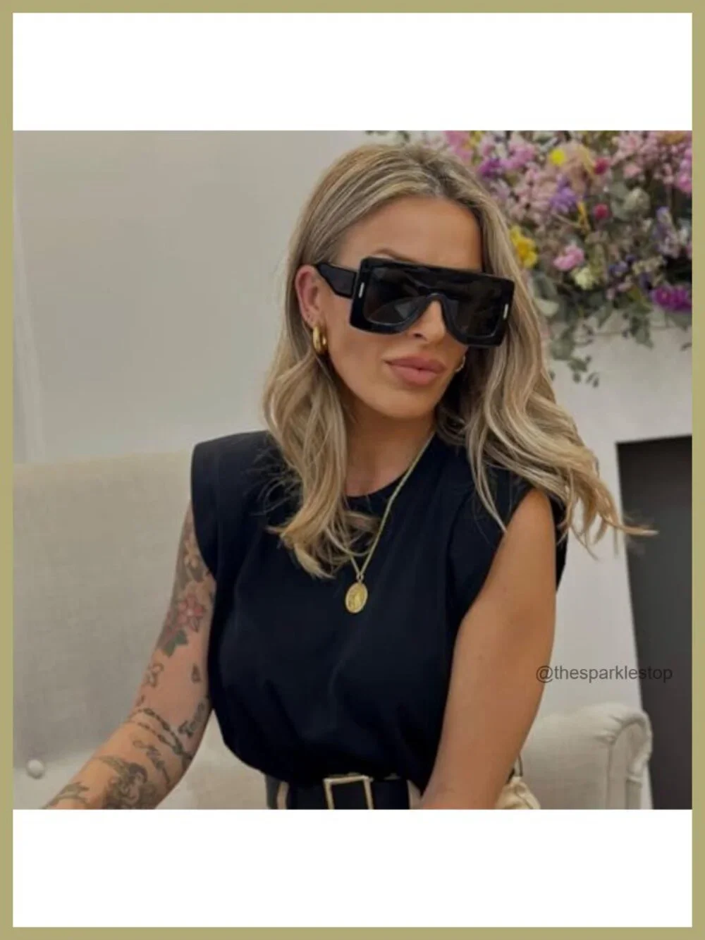 Fashion Shield Sunglasses Oversized Flat Top UV Protection Unisex